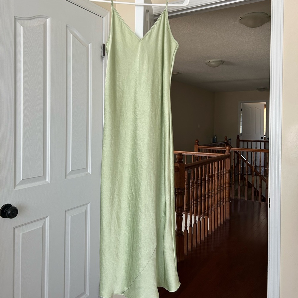 Elegant Green Slip Dress